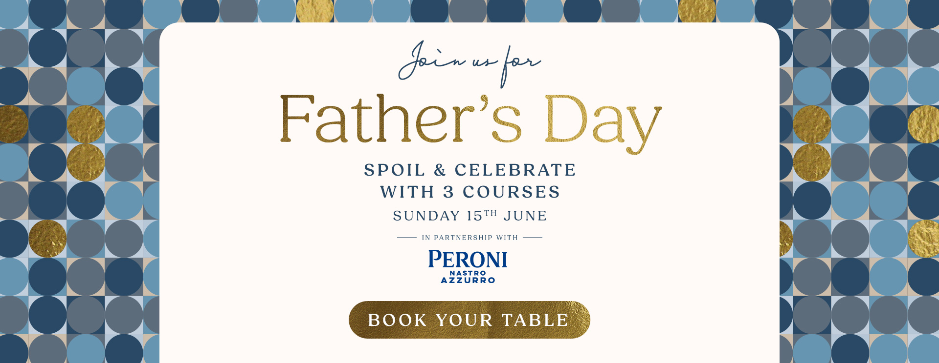 Father’s Day menu Warwick