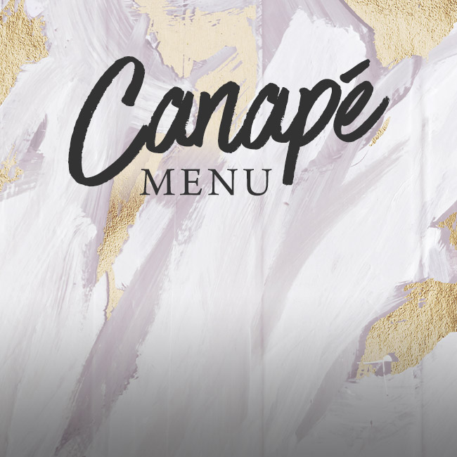 Canapé menu at The Saxon Mill