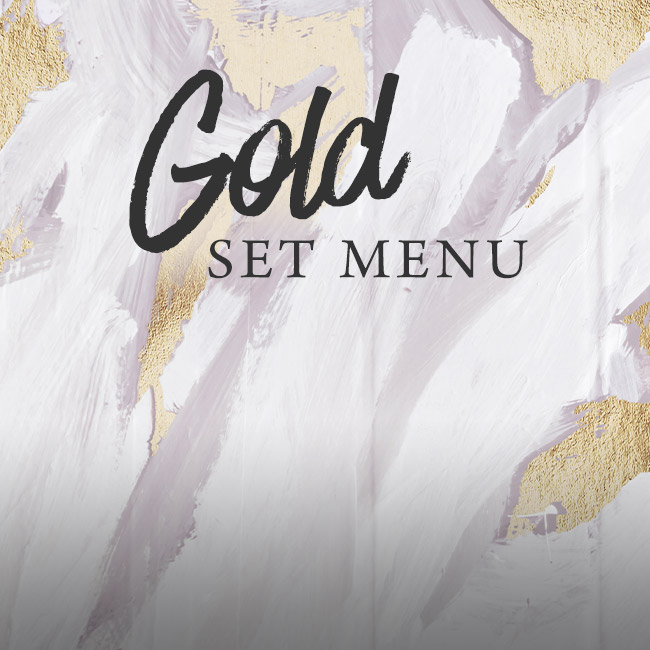 Gold set menu at The Saxon Mill